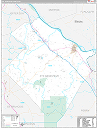 Ste Genevieve County Wall Map Premium Style 2026